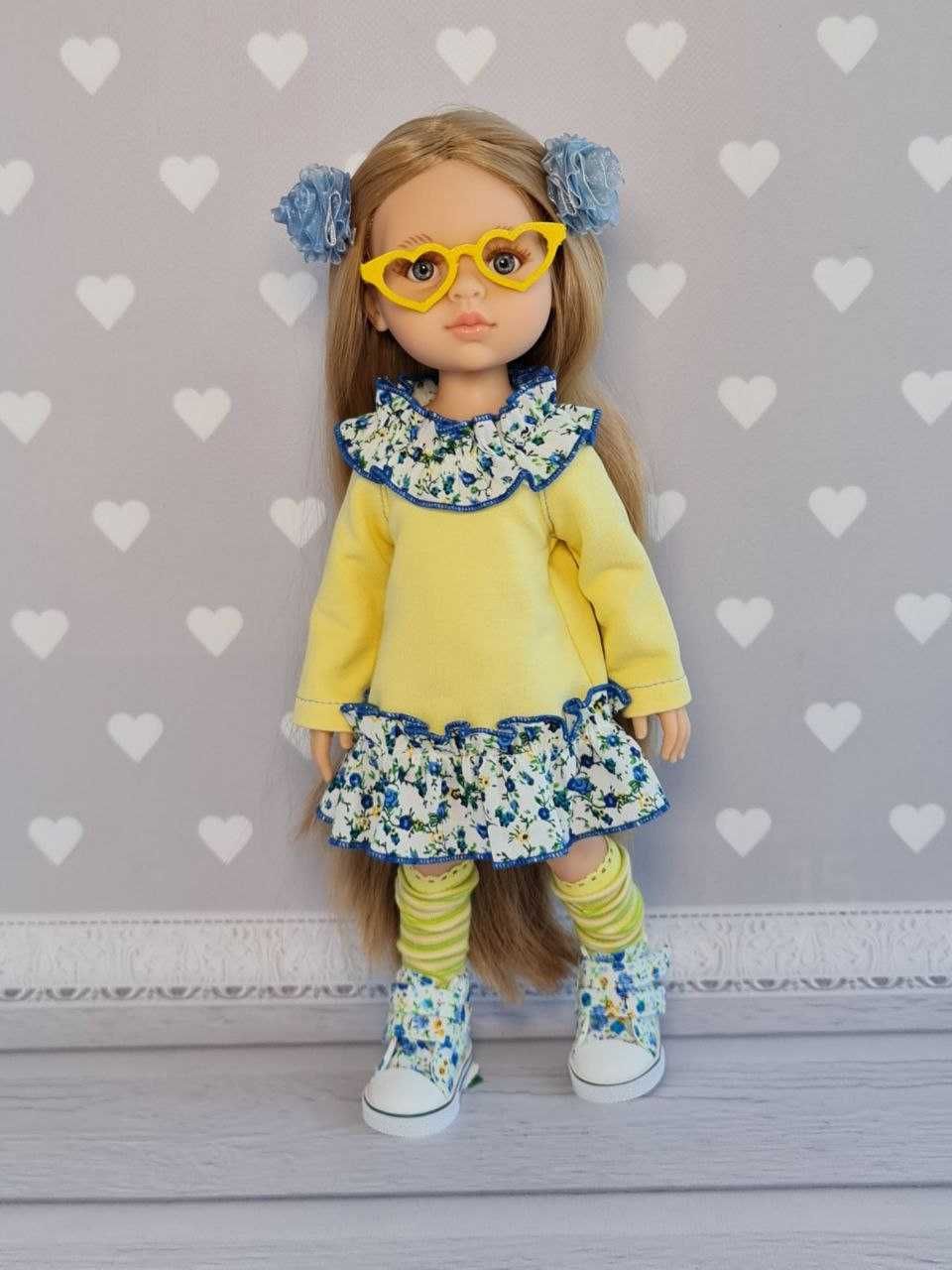 Лялька кукла Карла Рапунцель Паола Рейна 13212 у жовтій сукні, 32 см