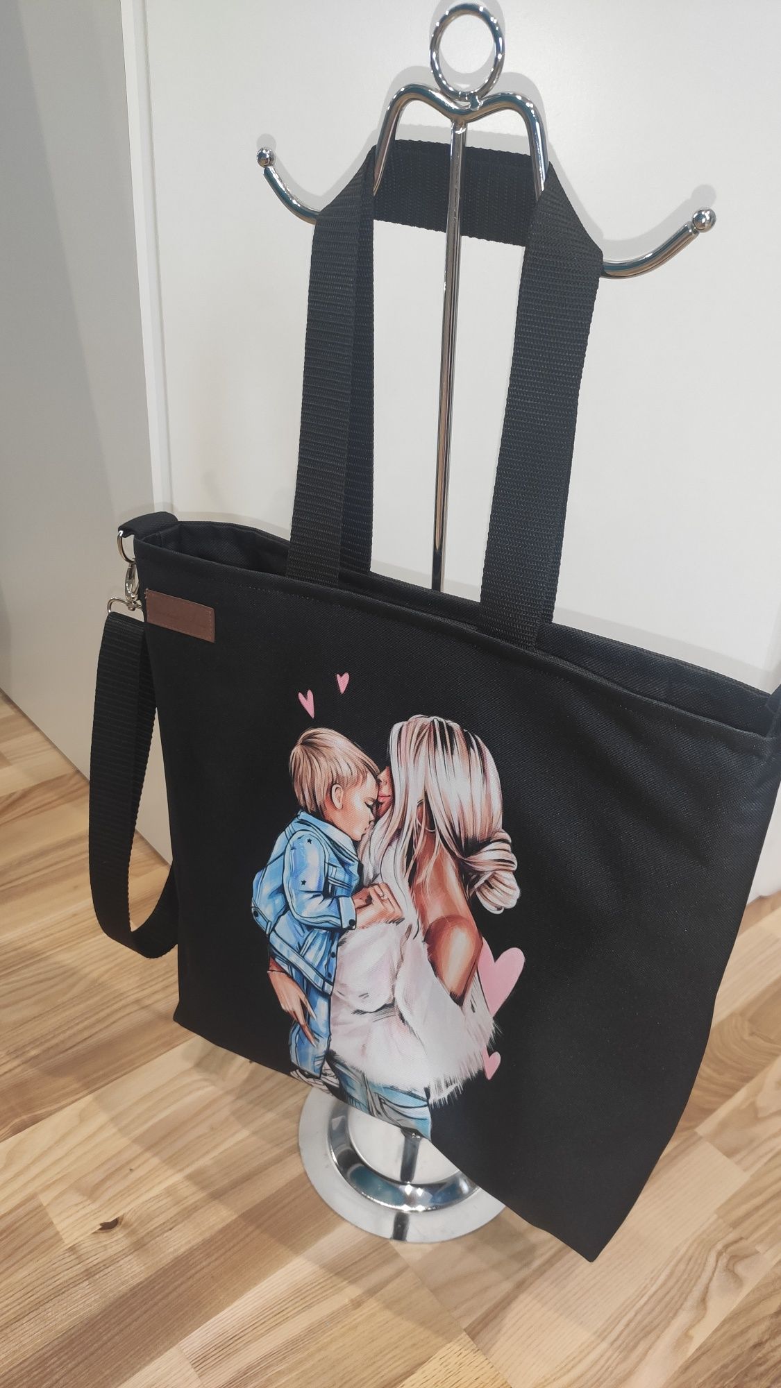 Torebka dla mamy mama i syn shopper bag mama z synem