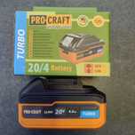 Акумуляторна батарея Procraft Battery20/4 Turbo (20В, 4Аг)