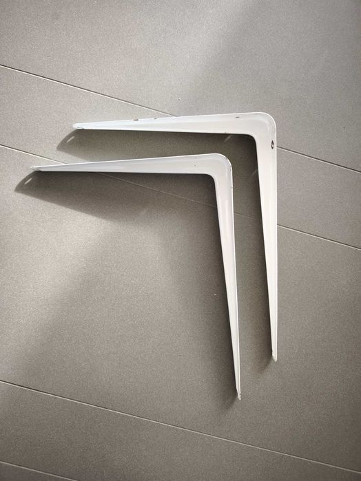 Conjunto de 2 poleias metálicas brancas (20,5 cm x 24 cm)