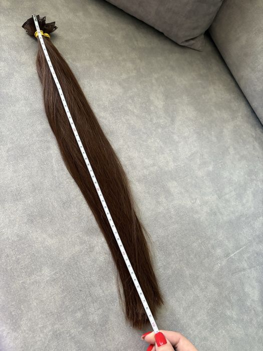 Naturalne włosy dziewicze 50cm / 83 g – brązowe