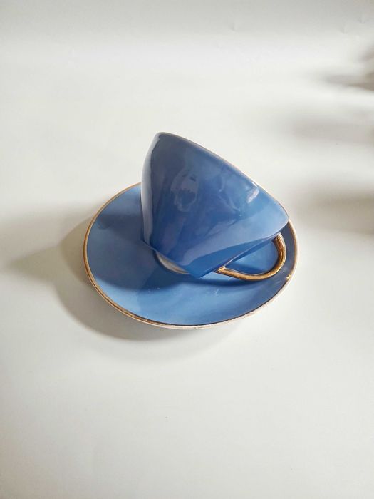 Filiżanka duo Karolina, serwis Joanna, W. Potacki 1956 r. niebieska