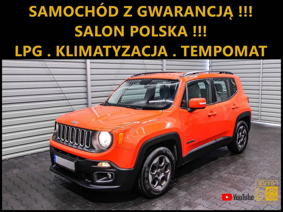 Jeep Renegade Salon POLSKA + 100% SERWIS + NAVI + 1,6i + Sekwencja GAZ LPG !!!