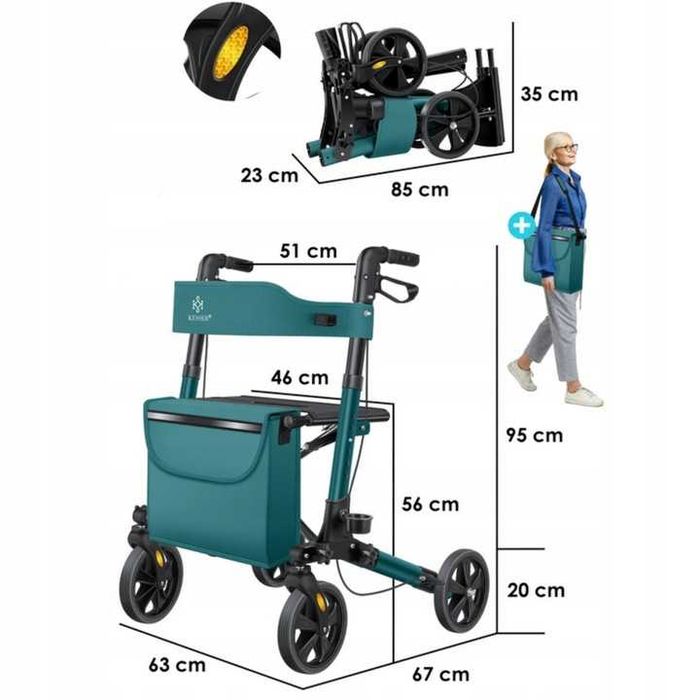 Balkonik na kółkach składany KESSER