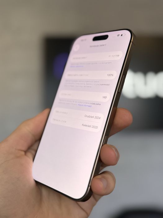 RATY 0% iPhone 16 Pro Max 256GB BATERIA 100% GWARANCJA 12 miesiecy!!!