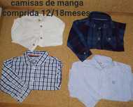 Camisas 12/18 meses menino, bom estado, manga comprida,