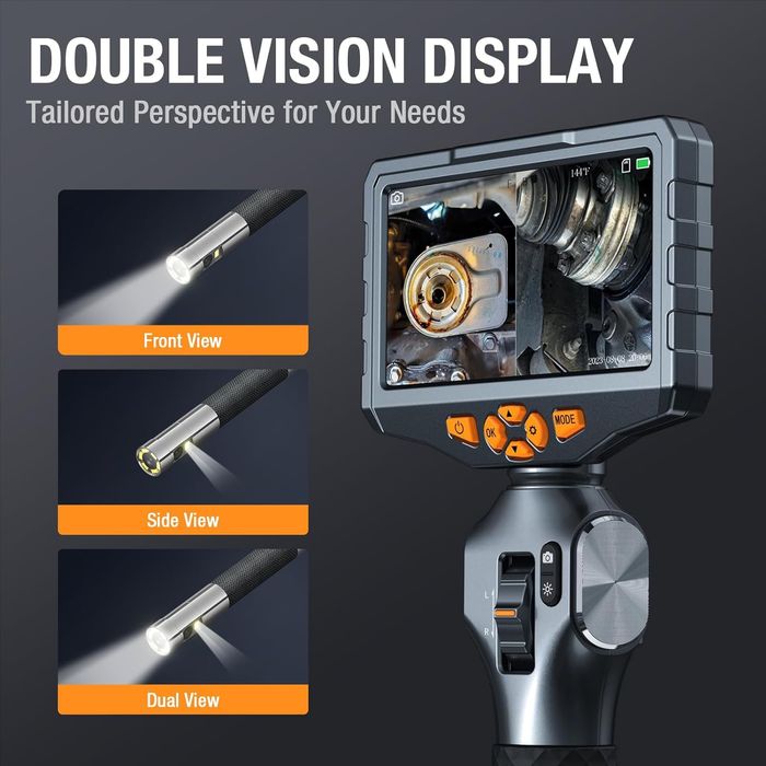 Эндоскоп TESLONG TD500 6.5mm dual lens с управляемой камерой