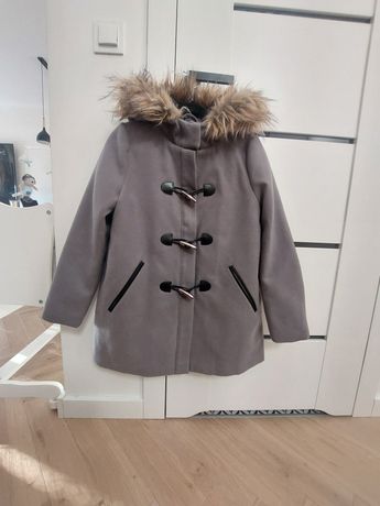 Trapezowy płaszcz wiosenno-jesienny rozmiar S
