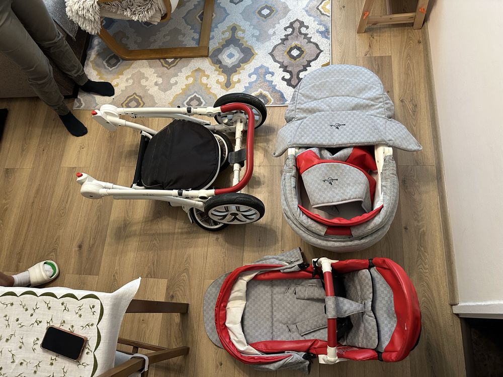 Wózek Bebetto Torino spacerówka gondola adaptery pod fotelik