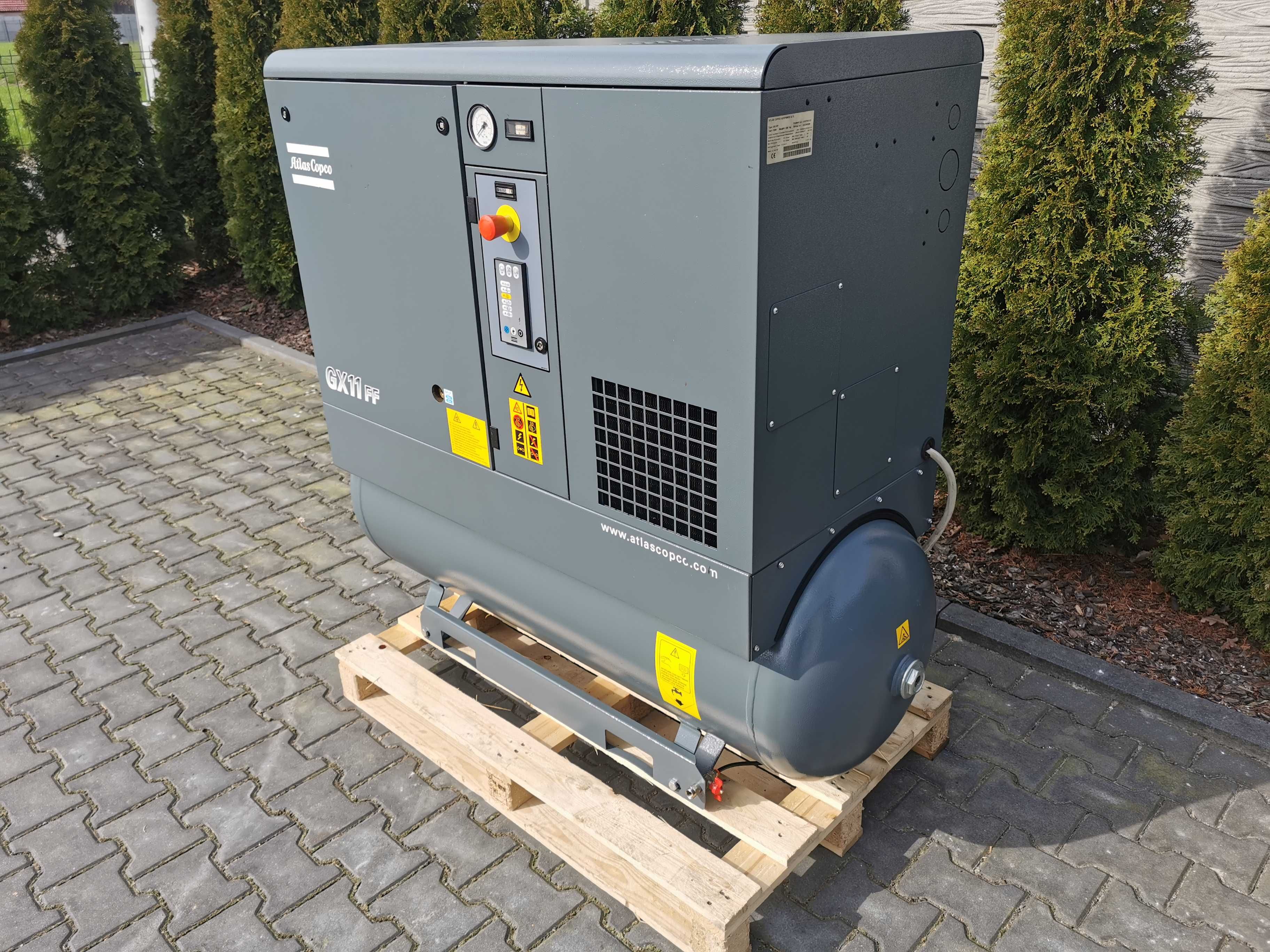 13 bar Sprężarka śrubowa 11kw ATLAS COPCO kompresor 1400L +OSUSZACZ