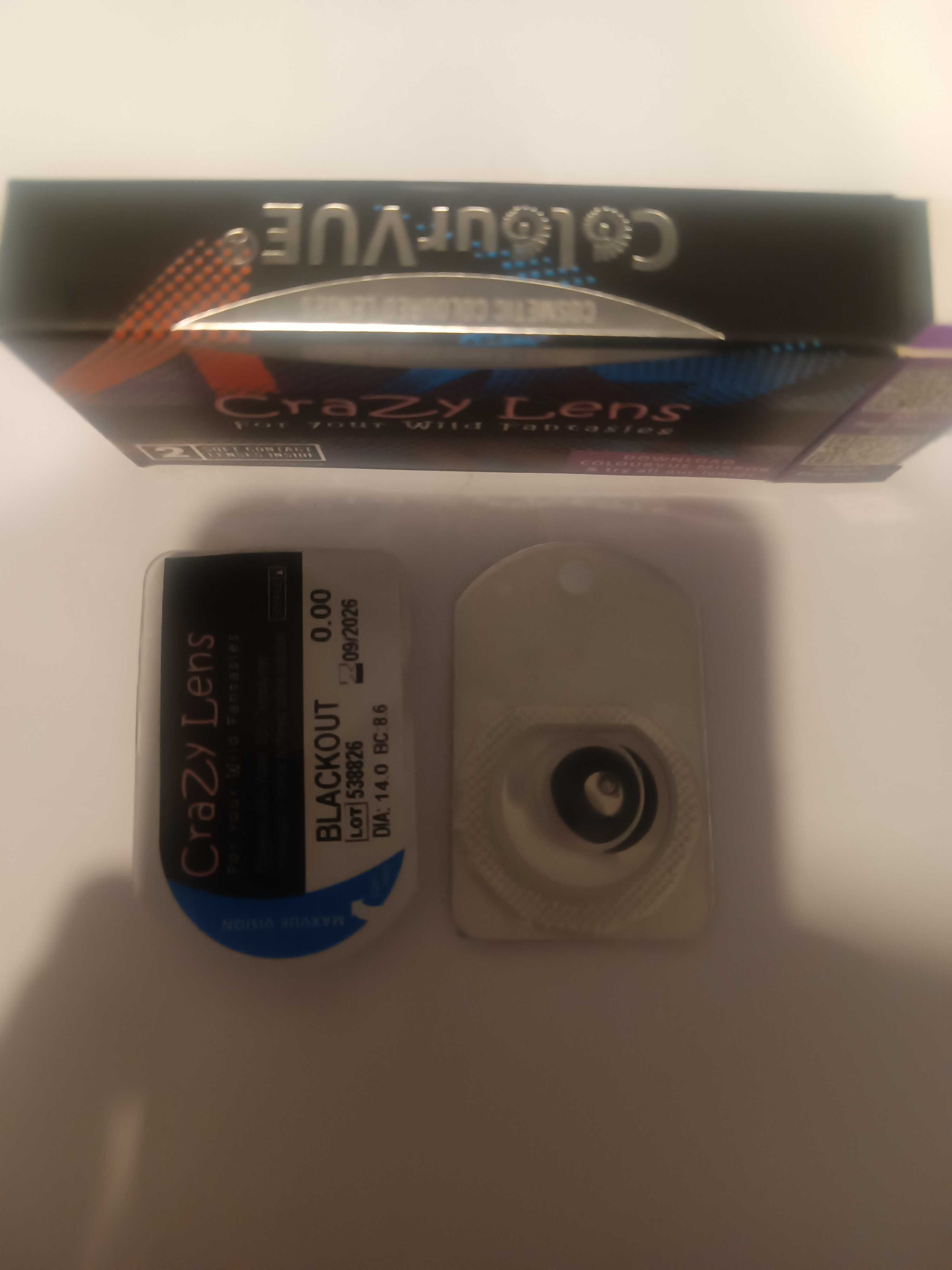 Soczewki kontaktowe kolorowe Crazy Lens Blackout 0.00