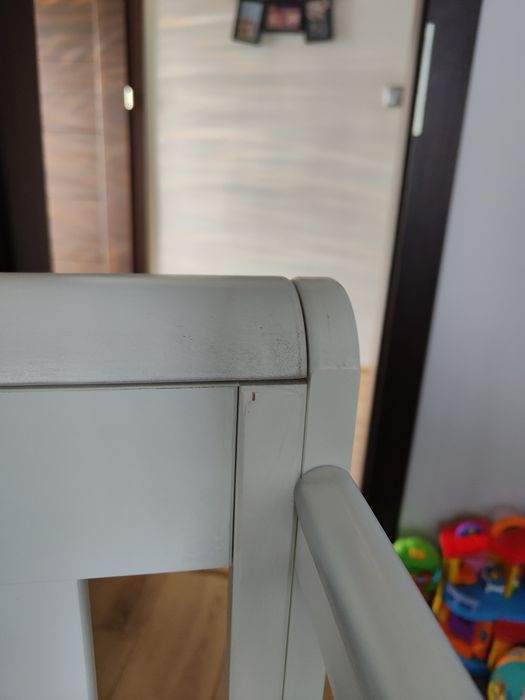 Łóżeczko dziecięce białe 120x60 krak wit z materacem badum