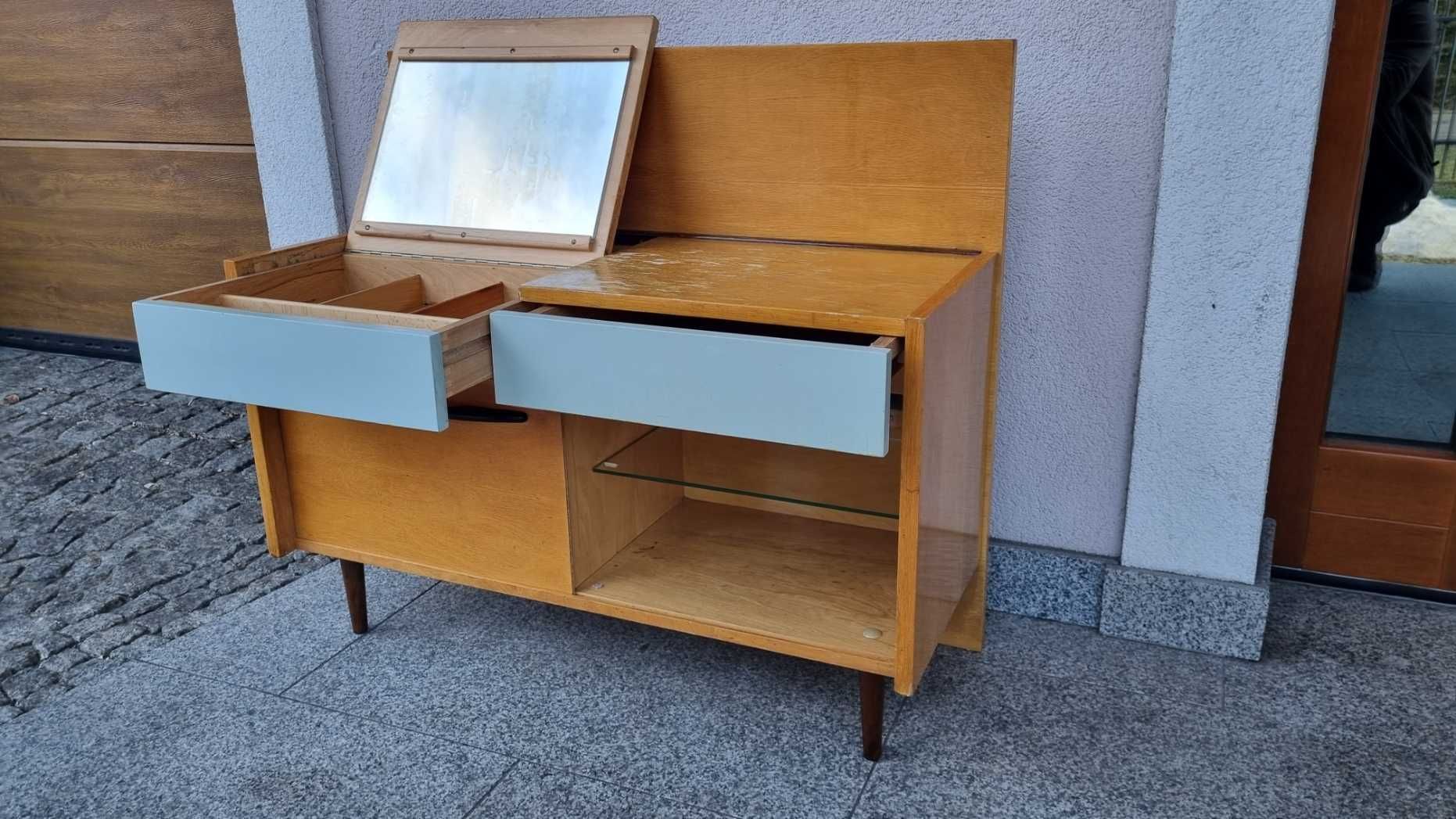 Szafka nocna toaletka Design PRL lata 60 Czechosłowacja UP Zavody