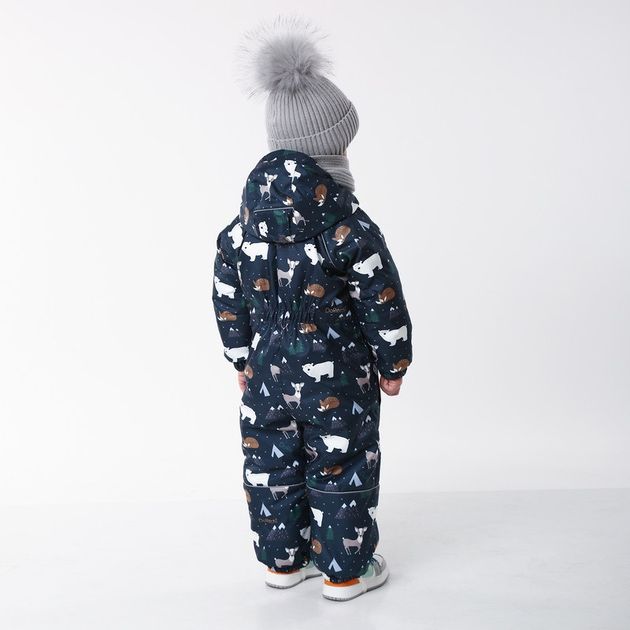 Зимовий дитячий теплий цільний комбінезон