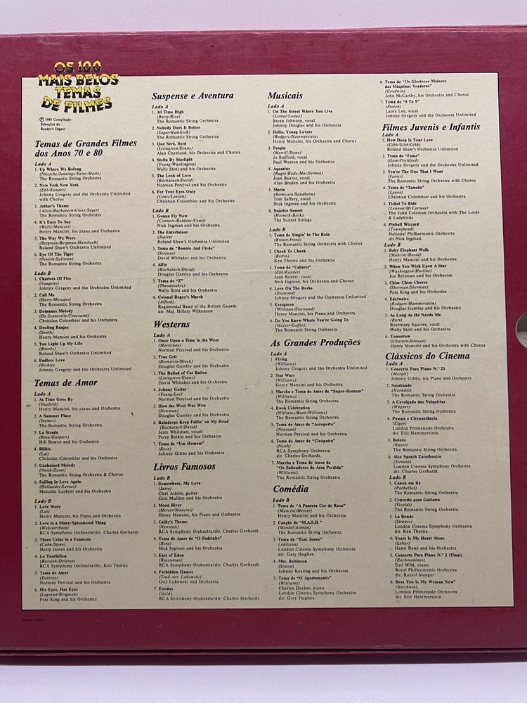 Coleção Vinil “Os 100 Mais Belos Temas de Filmes”