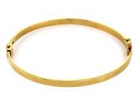 Nowa Bransoletka Złota sztywna gładka - prosta Bangle próba 585. Sklep