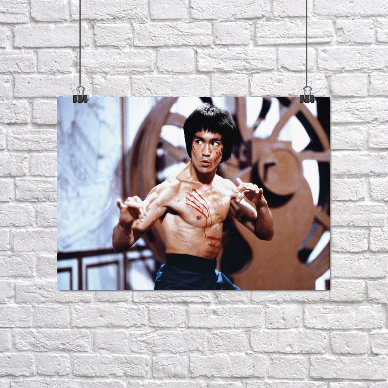 Bruce Lee, Брюс Лі, ретро фільм постер, картина на полотні