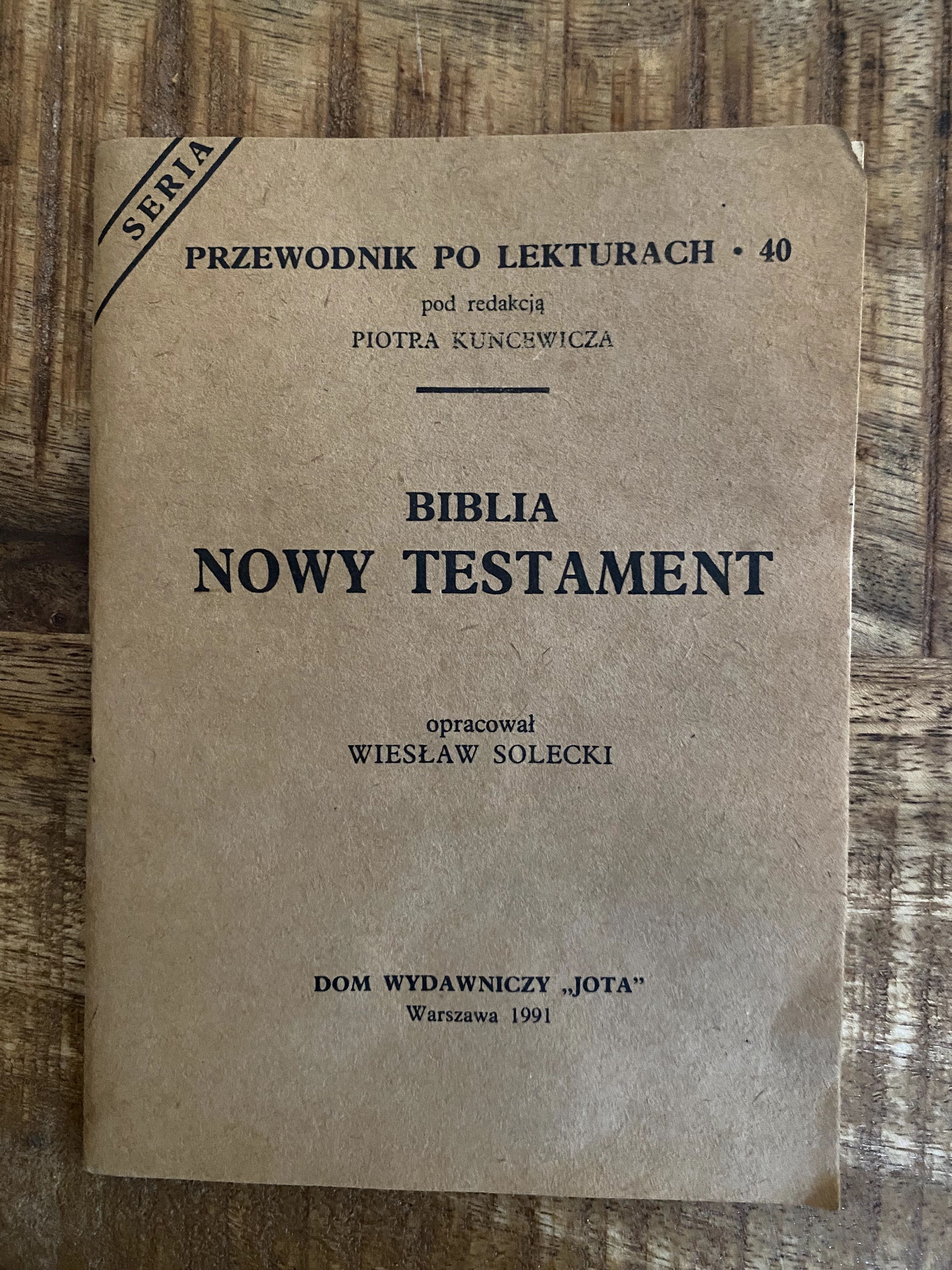 Przewodnik po lekturach Biblia Nowy testament - Wiesław Solecki