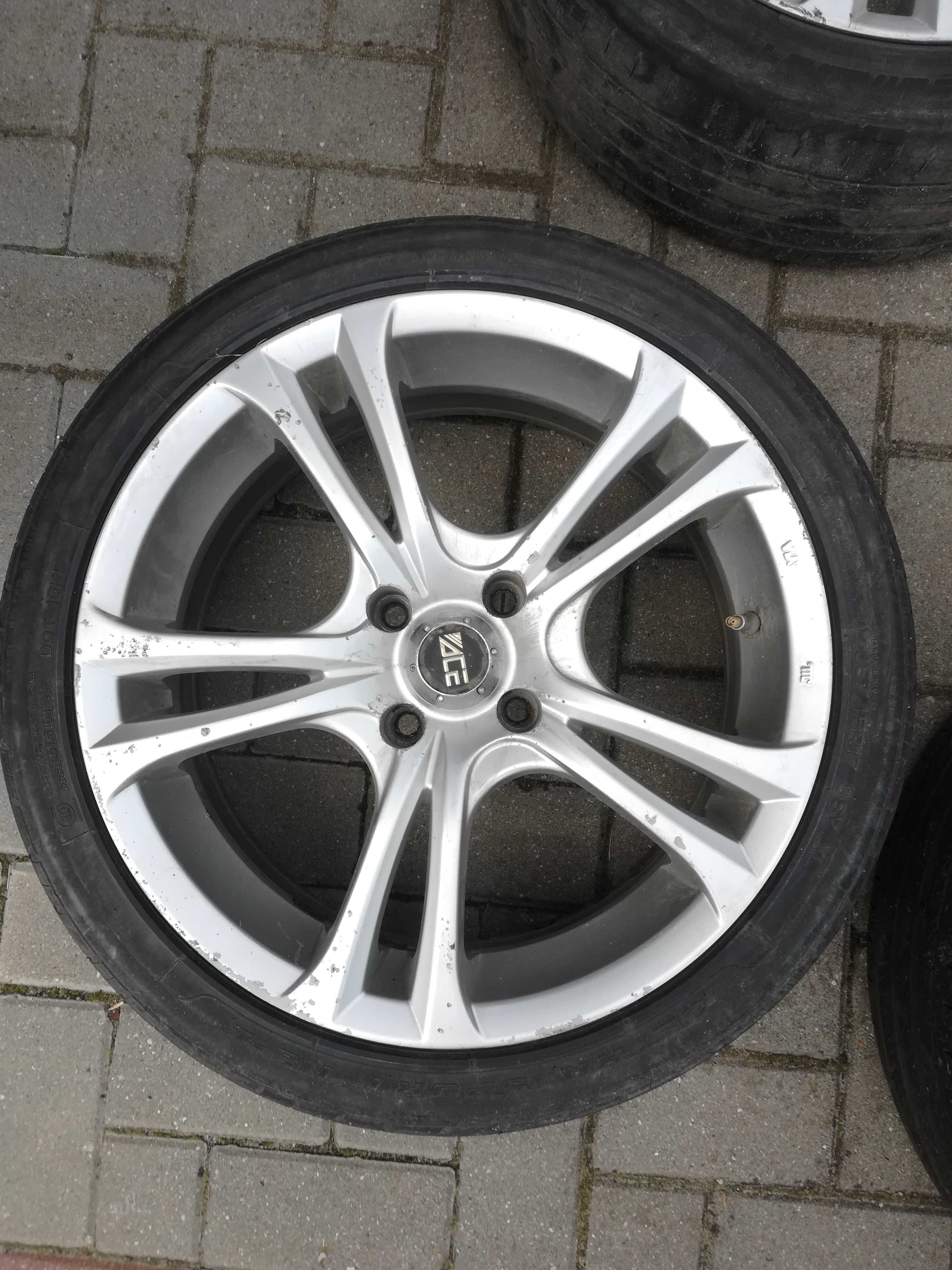 Felgi 17 cali 4x108 ACE + opony