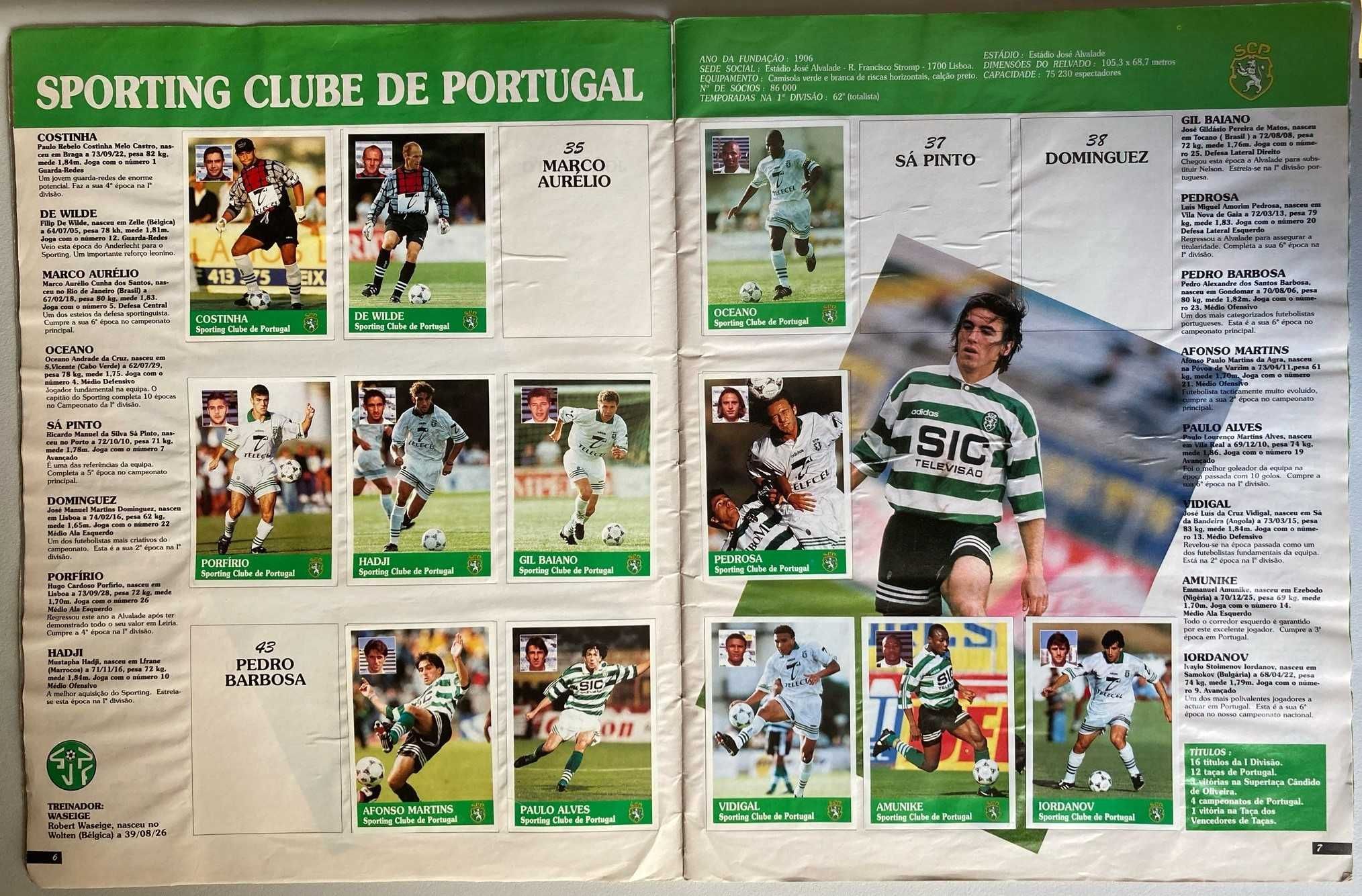 Caderneta de Cromos Futebol 96/97