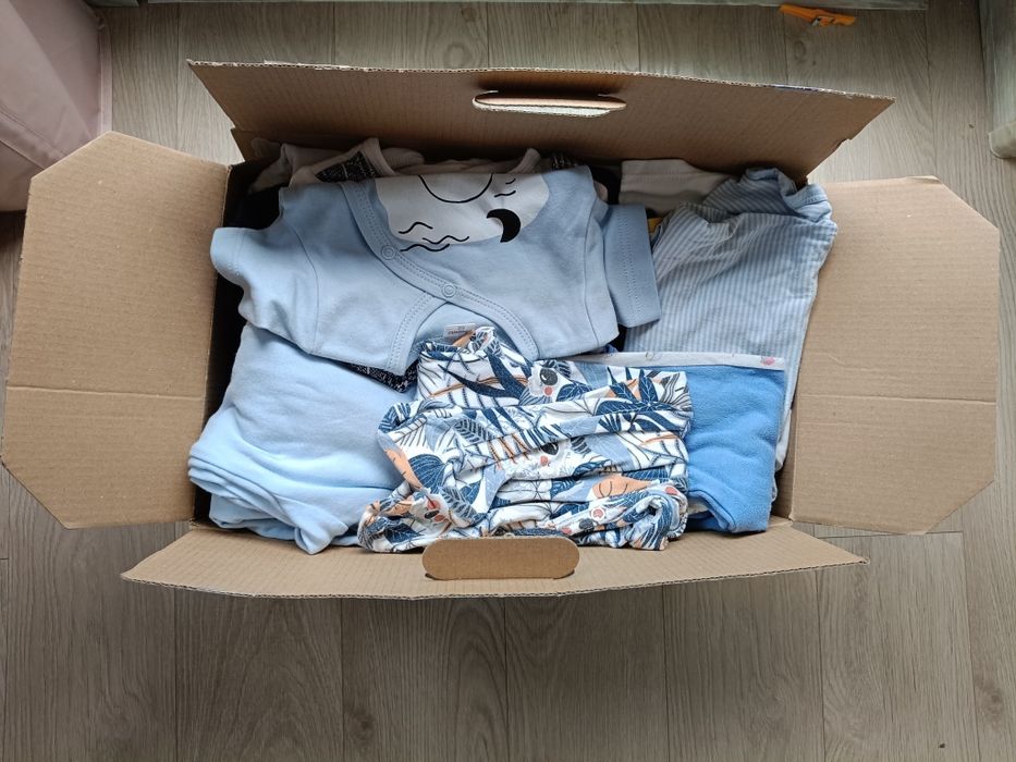 Karton ubrań dla chłopca 74 rozmiar