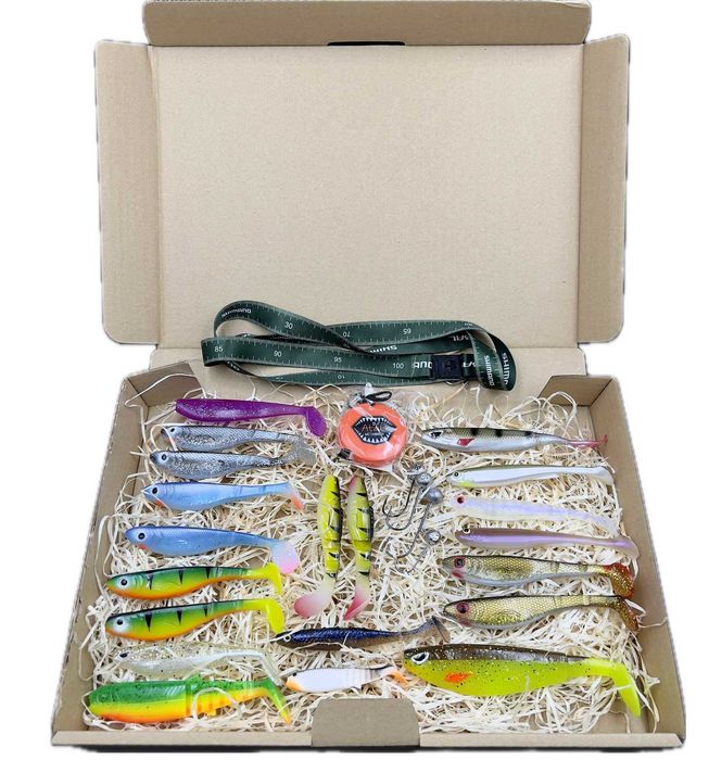 Prezent dla wędkarza MYSTERY BOX (S) SZCZUPAK 20szt łownych gum