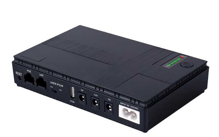 Безперебійник для роутера  mini UPS  18W 10400mAh DC 9V 12V акумулятор