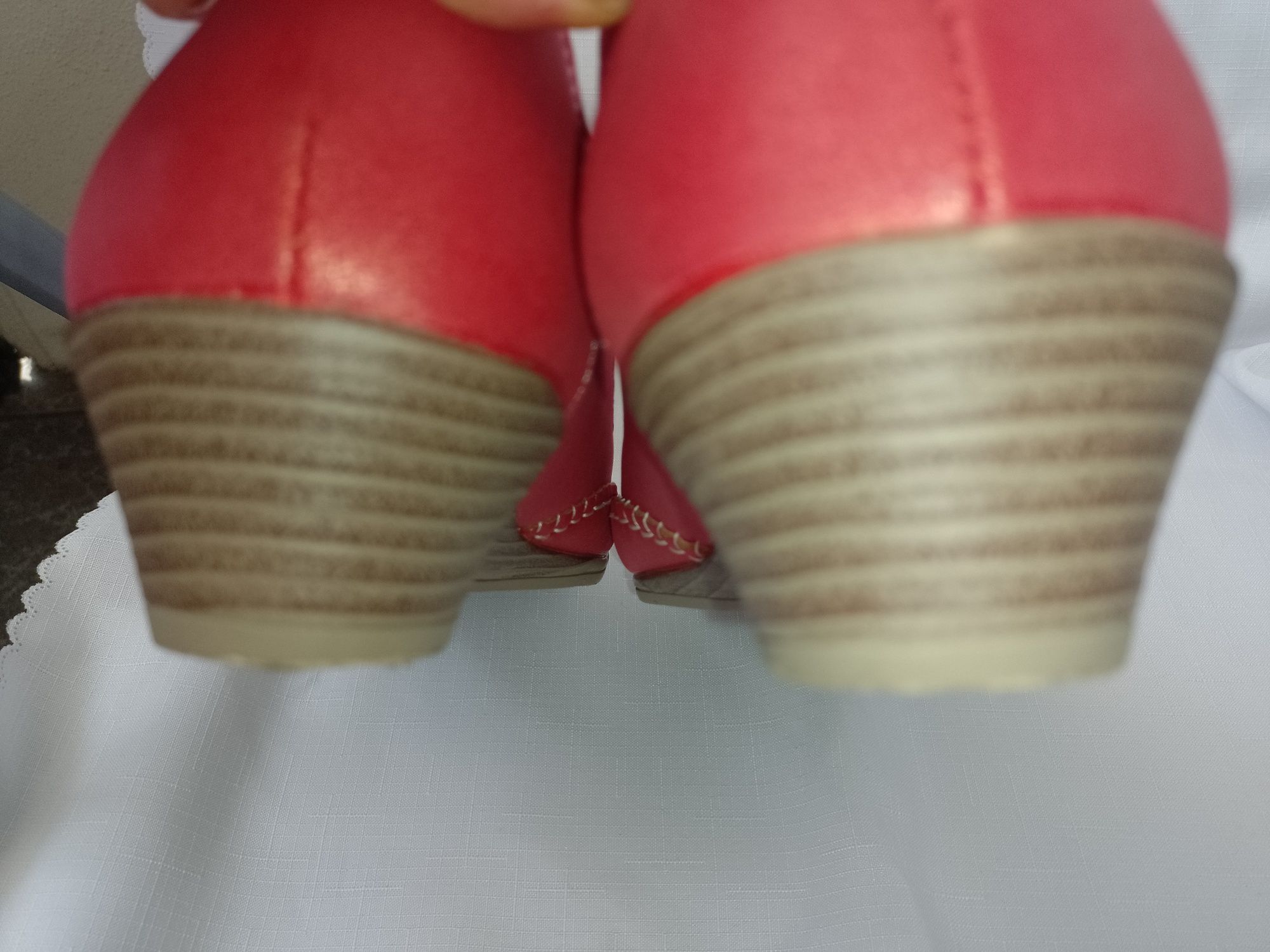 Buty czółenka czerwone scandi  roz. 41