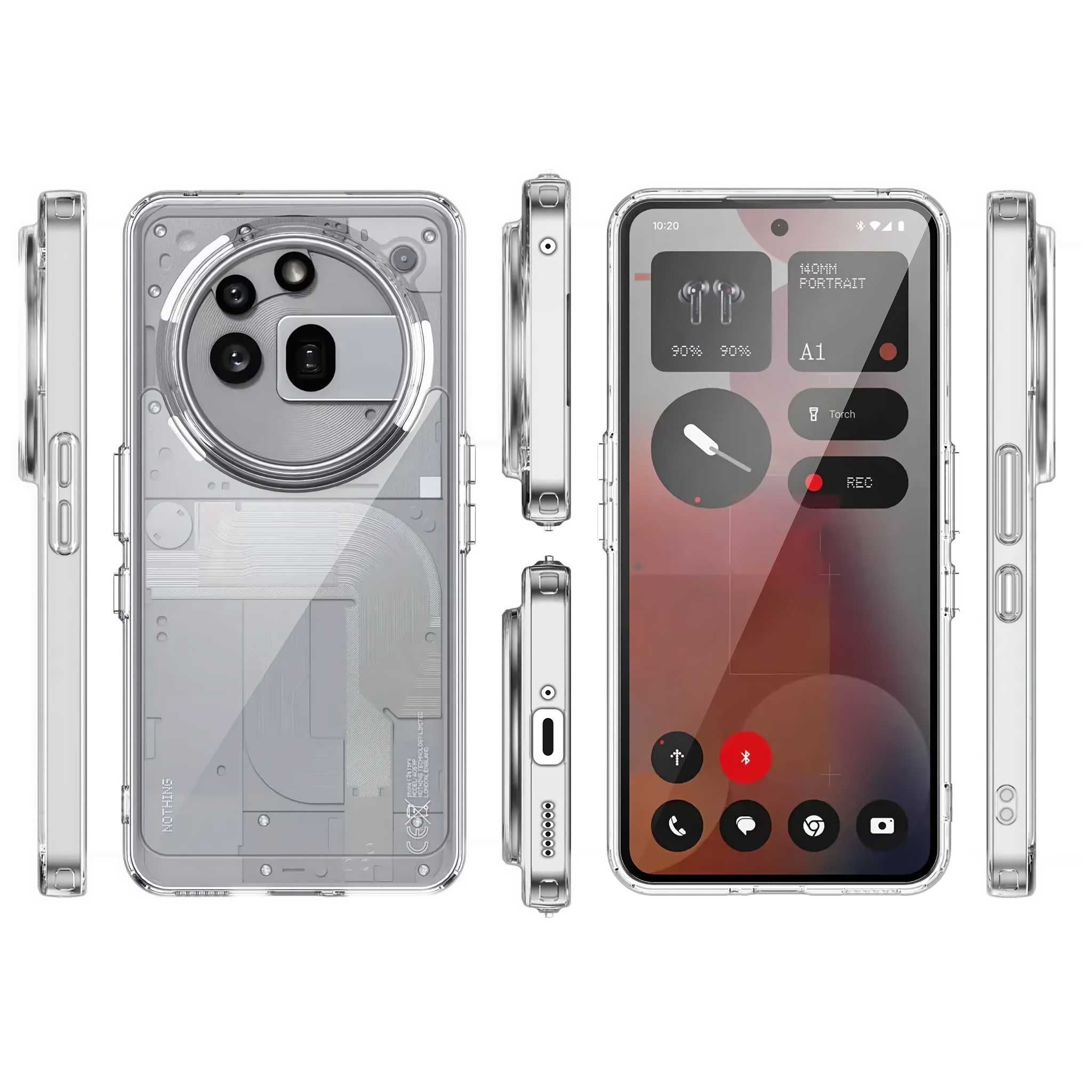 Etui ELEVATE HEXAGON do NOTHING Phone 3a Pro - Clear