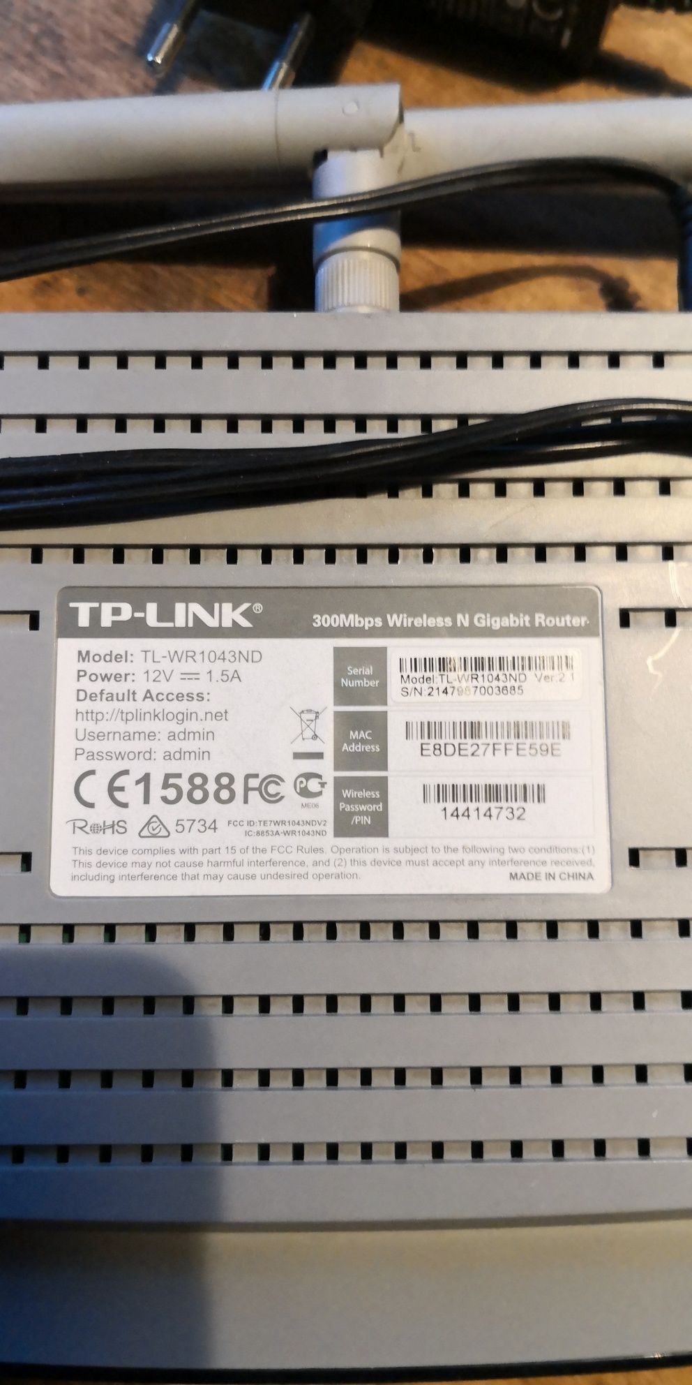 Router TP-link TL wr 1034 nd