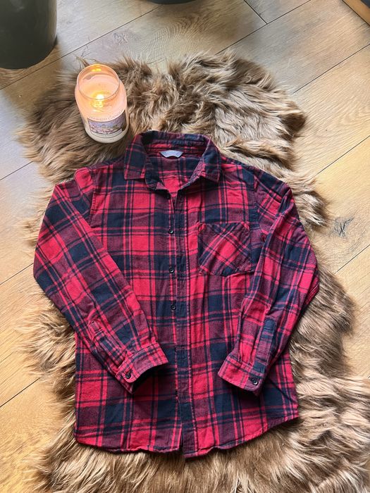 Czerwona koszula w czarna krate chlopieca r.152 Primark r.152