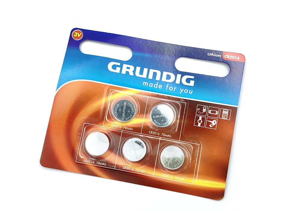 Zestaw 5 baterii litowych Grundig®  CR2016