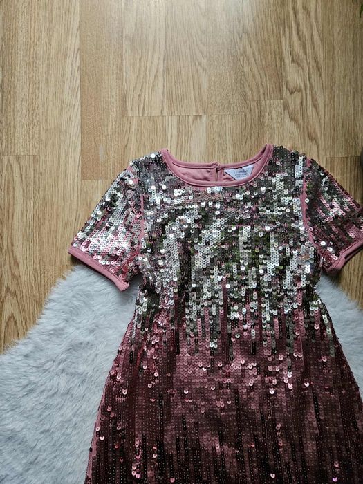 Дитяча святкова сукня на дівчину 6-7років паєтки блискуча зріст 122см