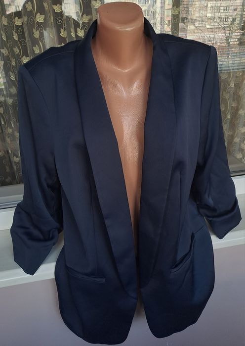 Синий классический пиджак жакет