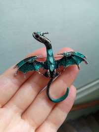 Broche / alfinete de peito em forma dragão azul esverdeado - NOVO
