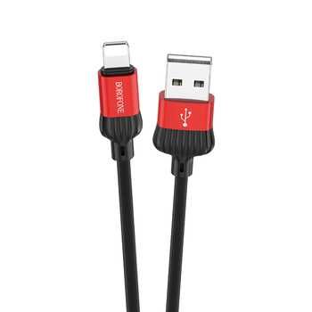 Kabel BX28 Dignity - USB na Lightning - 2,4A 1 metr czerwony