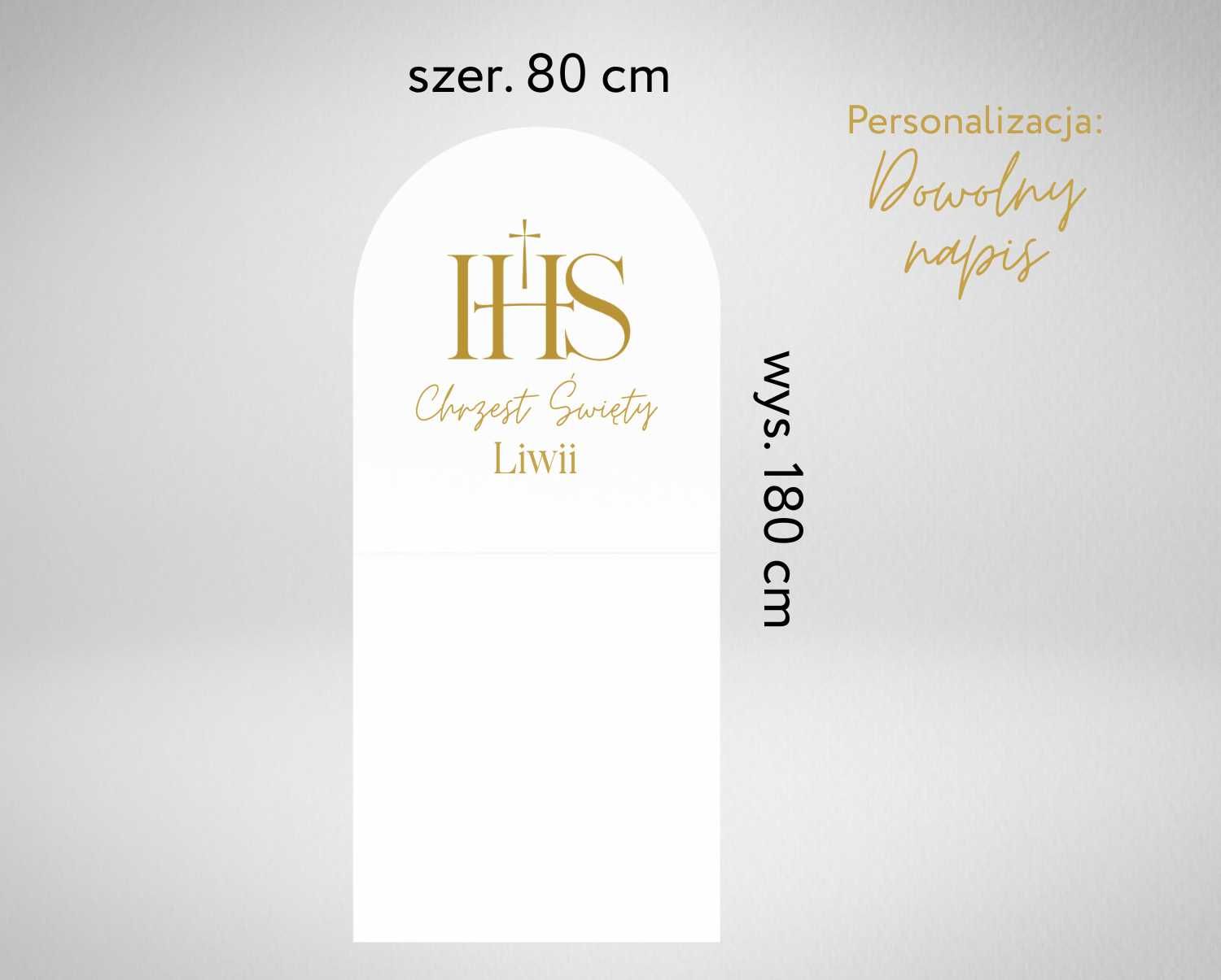 Ścianka do zdjęć z personalizowanym napisem - WYPOŻYCZENIE 36 H