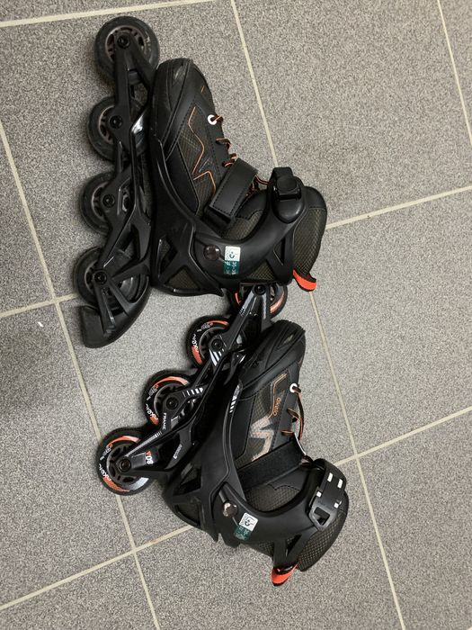 Patins em linha com protecçoes