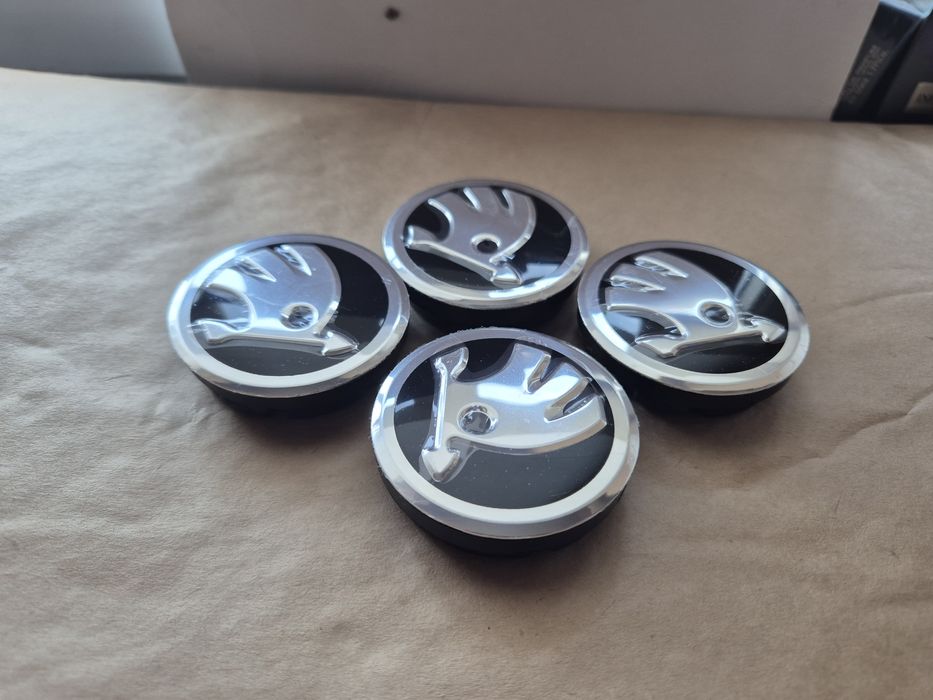 Kolpaki kapselki dekielki w alu felgi do 4x Skoda 56/52 mm