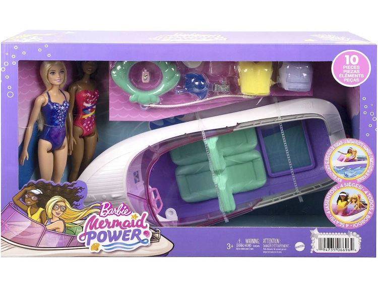 Barbie Zestaw z 2 lalkami Barbie i łódką HHG60