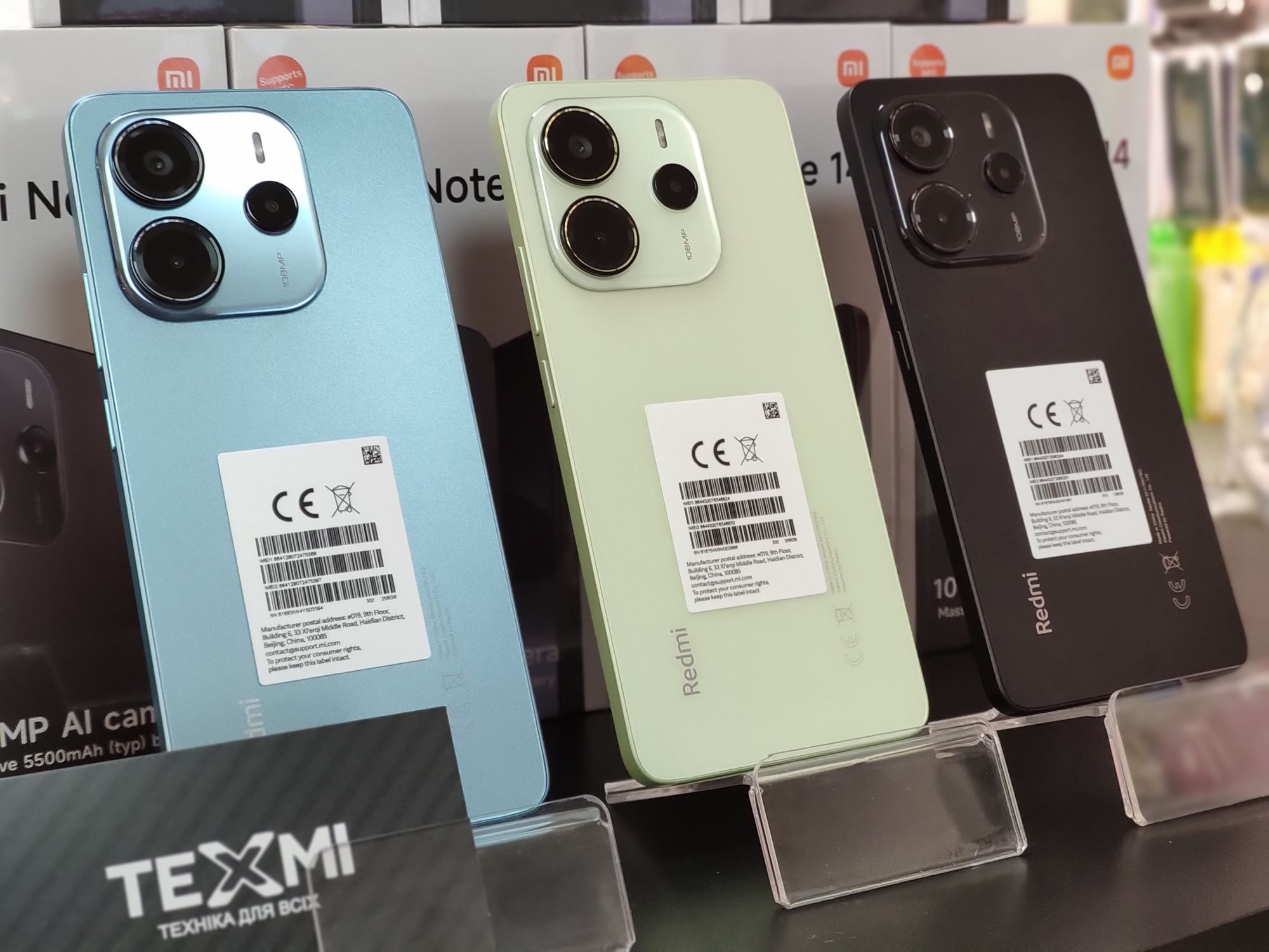 МАГАЗИН! Нові Xiaomi Redmi Note 14 6/128Gb, 8/256Gb Black, Green, Blue