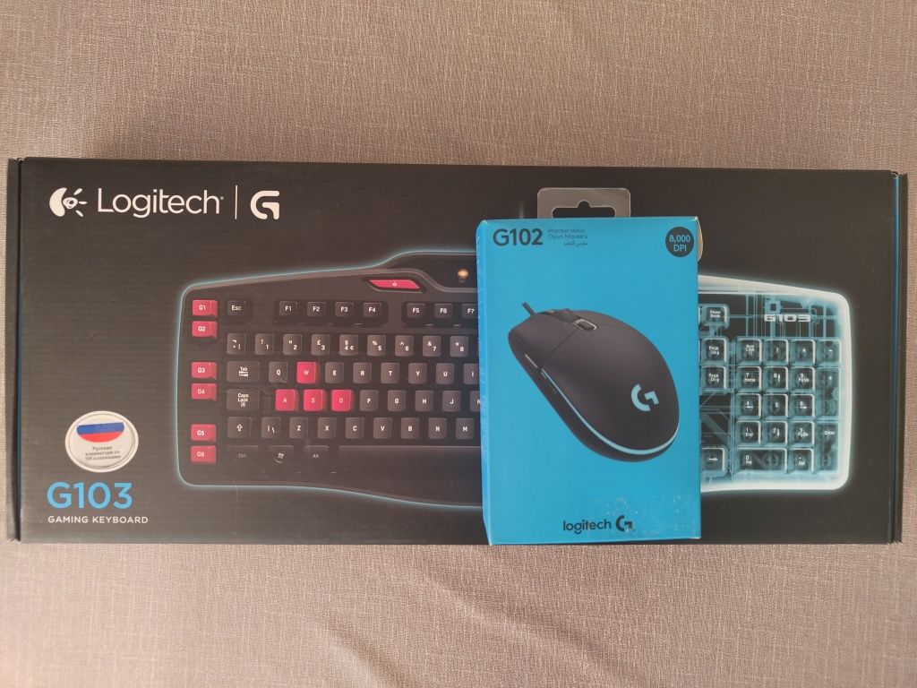 Комплект клавіатура + мишка Logitech G 103 + G102