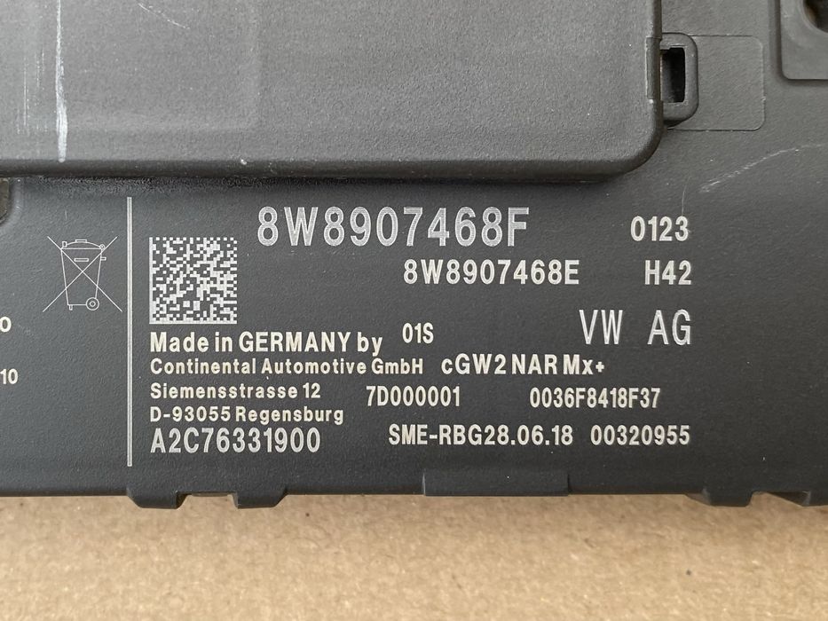 Блок Gatewy Audi A4 S4 B9, A5 S5 F5, Q5 SQ5 80A 8W8907468F Розборка