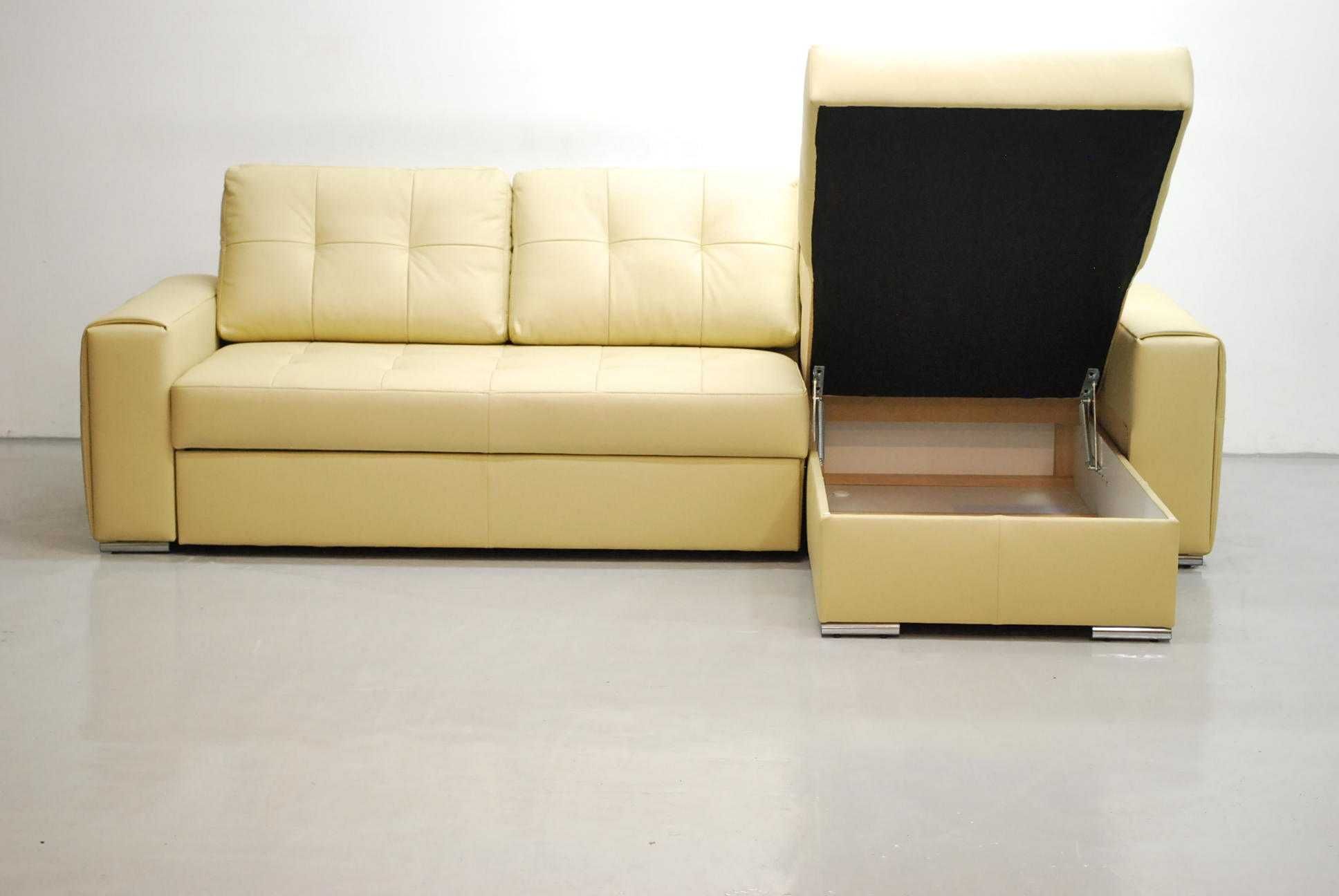 OOC beżowy SKÓRA NATURALNA NAROŻNIK spanie 1100 sofa kanapa rogówka