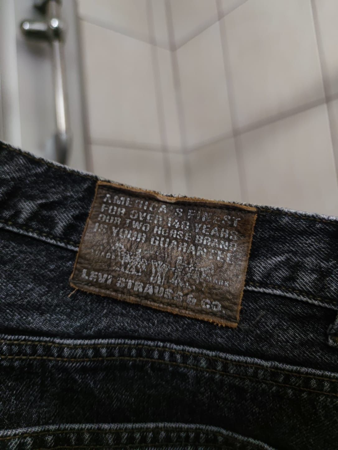 spodnie jeansowe XL dżins Levi's Strauss Orange label czarne w typie s