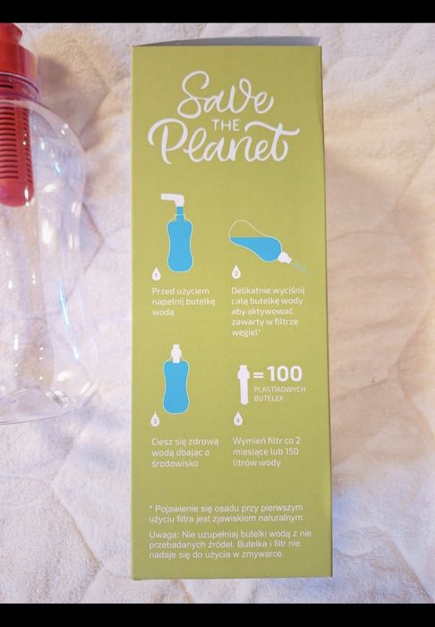 Butelka filtrująca z zestawem filtrów polska marka na 450 L wody
