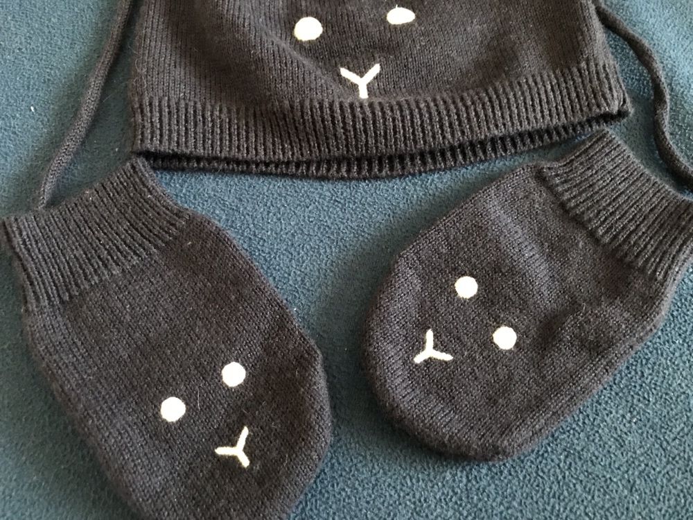 Gorro + luvas PETIT BATEAU 3/6 meses