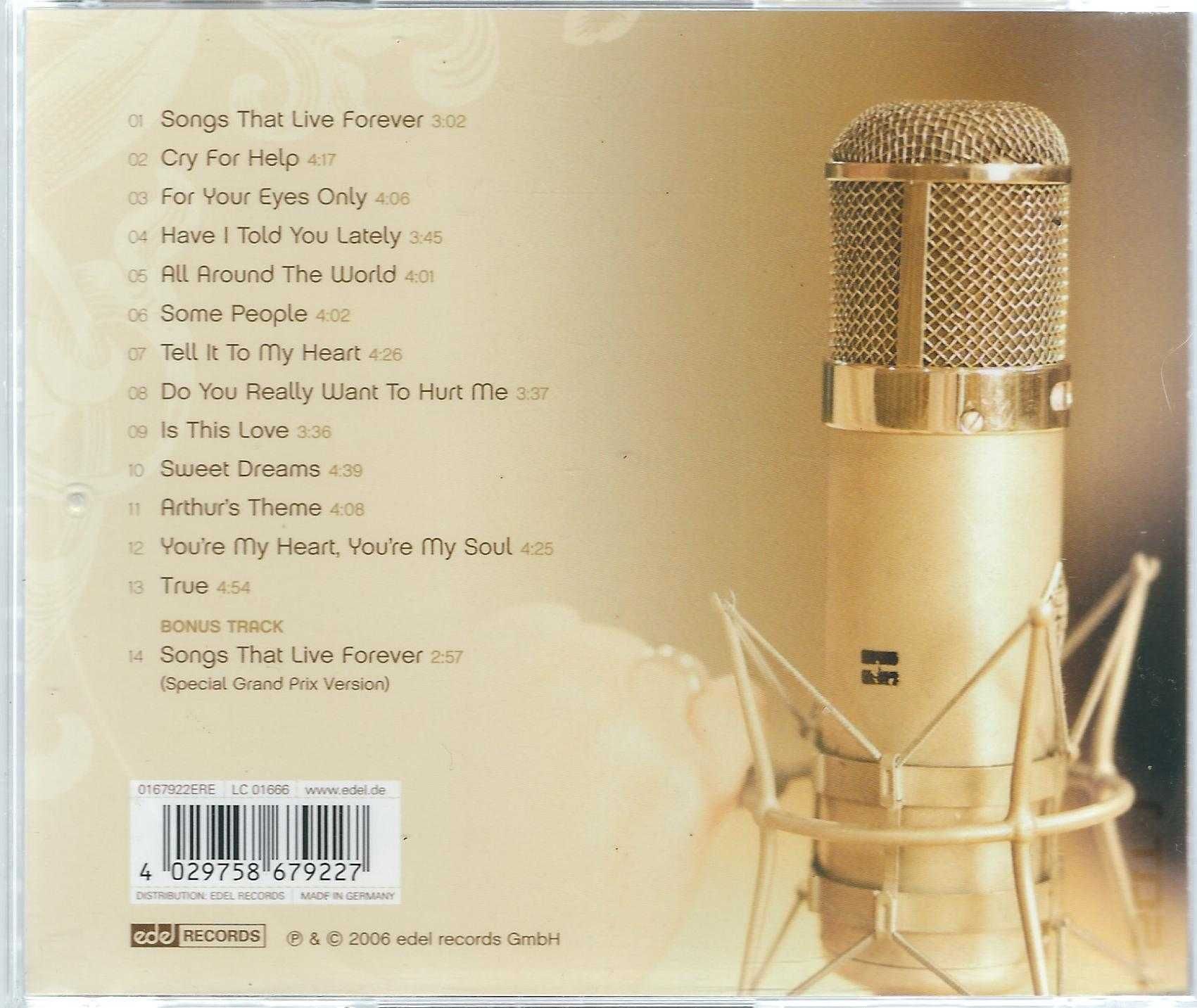 CD Thomas Anders - Songs Forever (Special Fan Edition)(2006) (Edel Rec