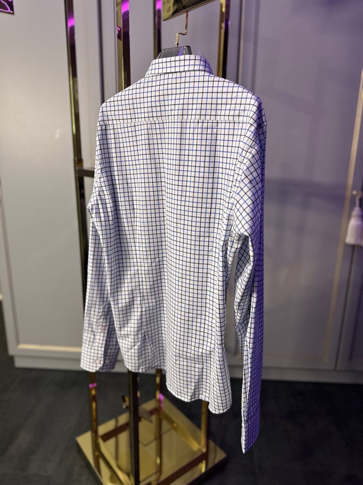 Рубашка gant сорочка чоловіча гант у клітинку бавовна хлопок