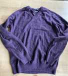 Sweter męski wełniany L Marks&Spencer fioletowy